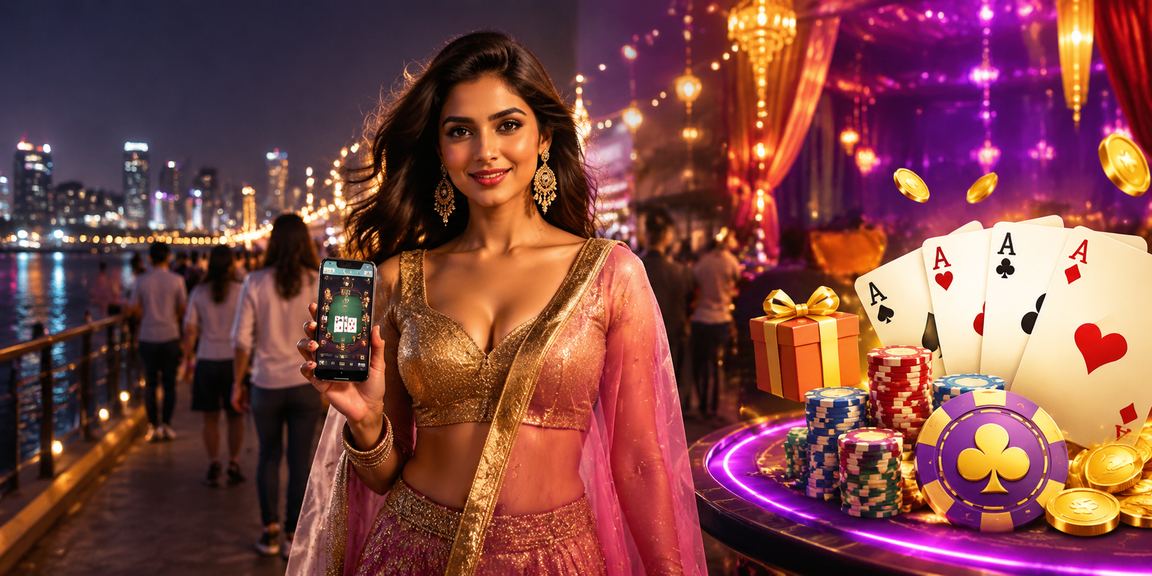 Teen Patti game night market scene in Mumbai
